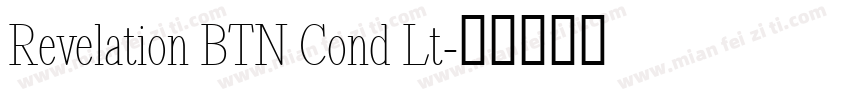 Revelation BTN Cond Lt字体转换
